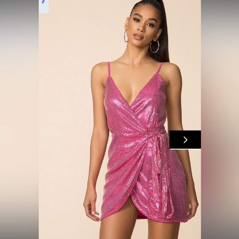 X DRAYA MICHELE EXPENSIVE DATE DRESS IN HOT PINK